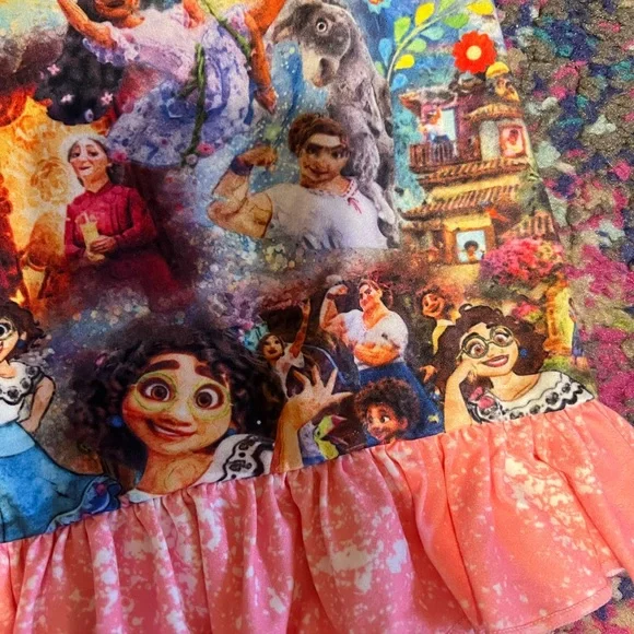 Encanta Colorful Cartoon Character Ruffle Shorts - Picture 4 of 4